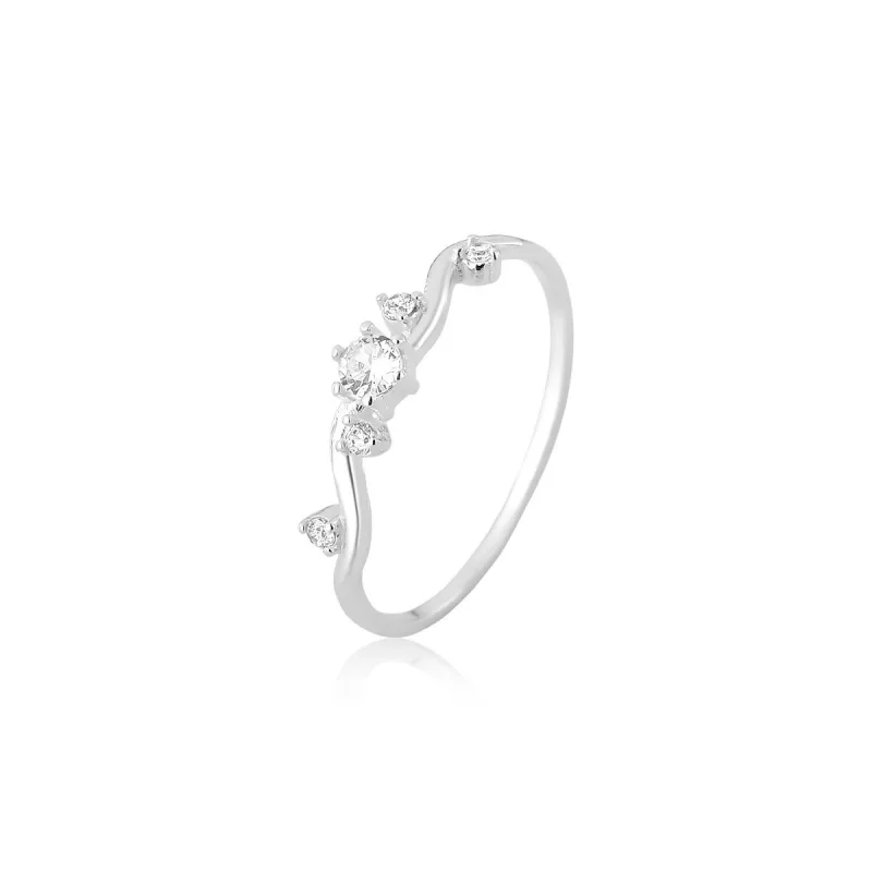 Anel Ramo Delicado com Zirconias