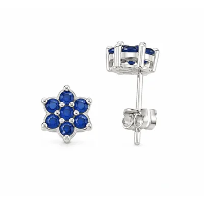 Brinco Flor Safira — foto 1