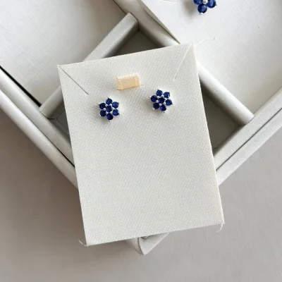 Brinco Flor Safira — foto 2