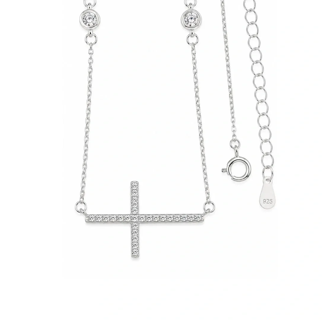 Colar Crucifixo Cravejado