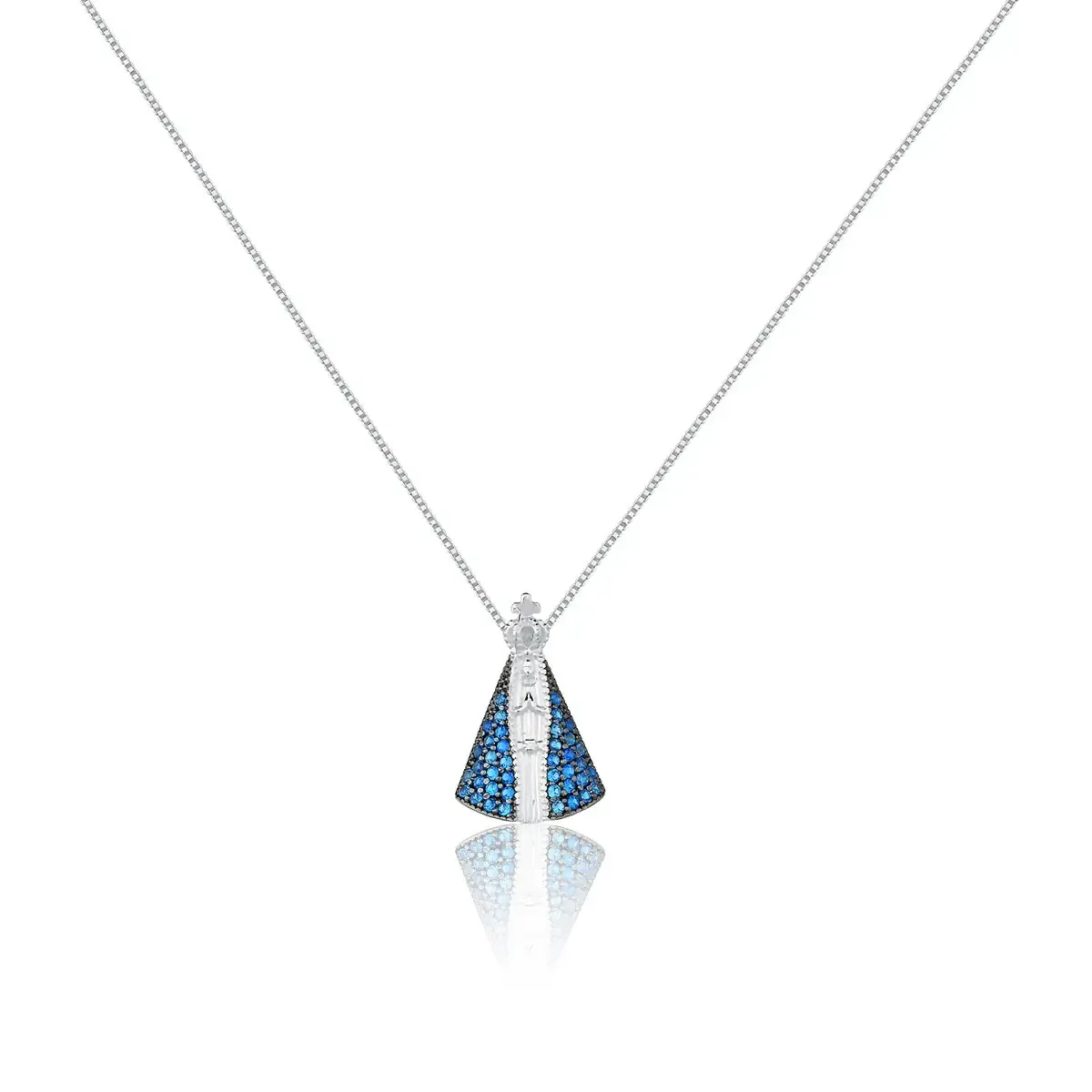 Colar Nossa Senhora Aparecida com 40 Zircônias