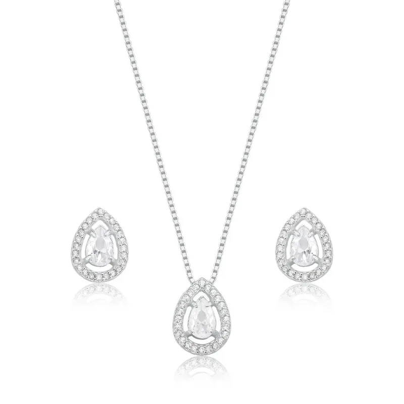 Conjunto Gota com Moldura Cravejada