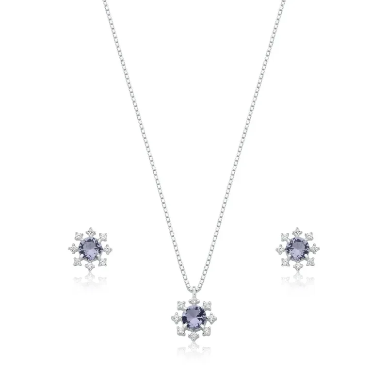 Conjunto Pedra Redonda com Zircônias
