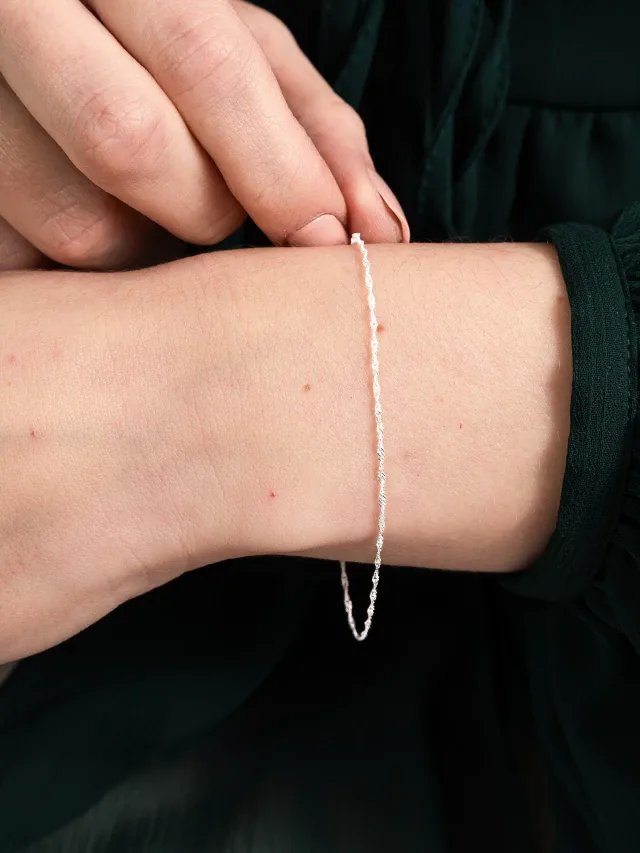 Pulseira de Prata 925 Singapura