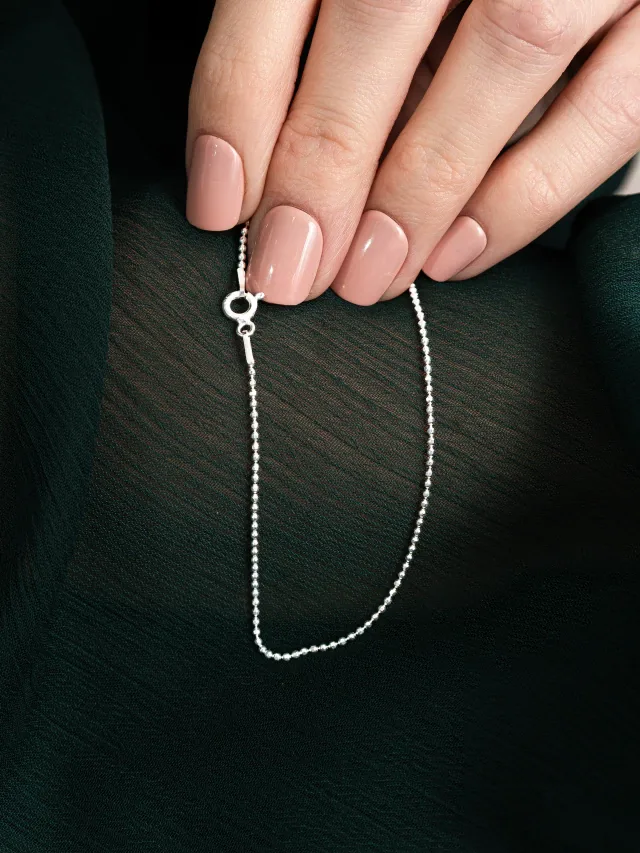 Pulseira de Prata 925 Mini Bolinhas