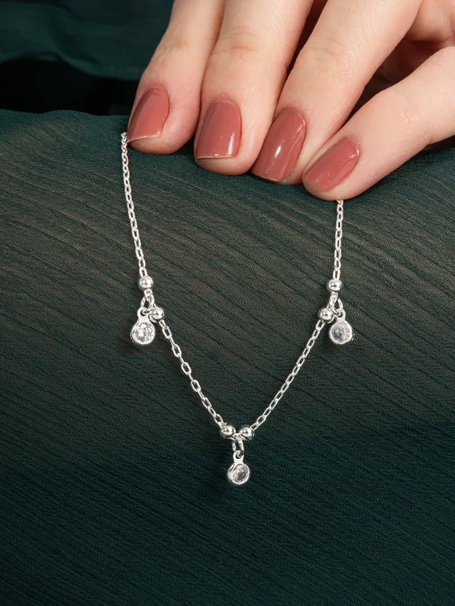 Pulseira de Prata 925 Bolinhas e Pontos De Luz Pequenos