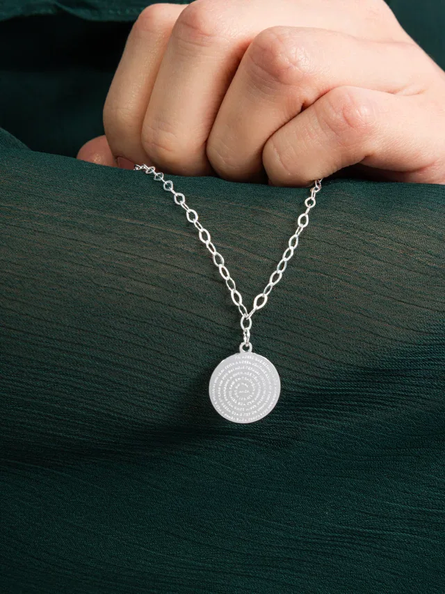 Pulseira de Prata 925 Medalha Pai Nosso Grande