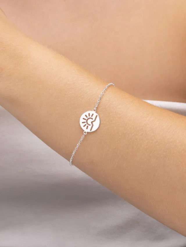 Pulseira de Prata 925 Sol e Mar