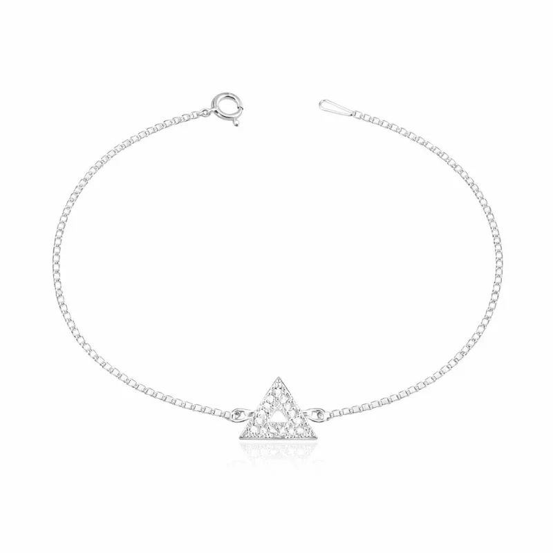 Pulseira Triângulo Cravejado Veneziana