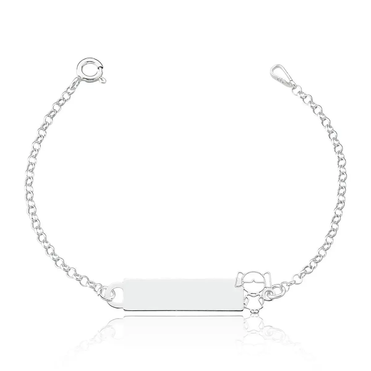 Pulseira Chapa Menina Vazada