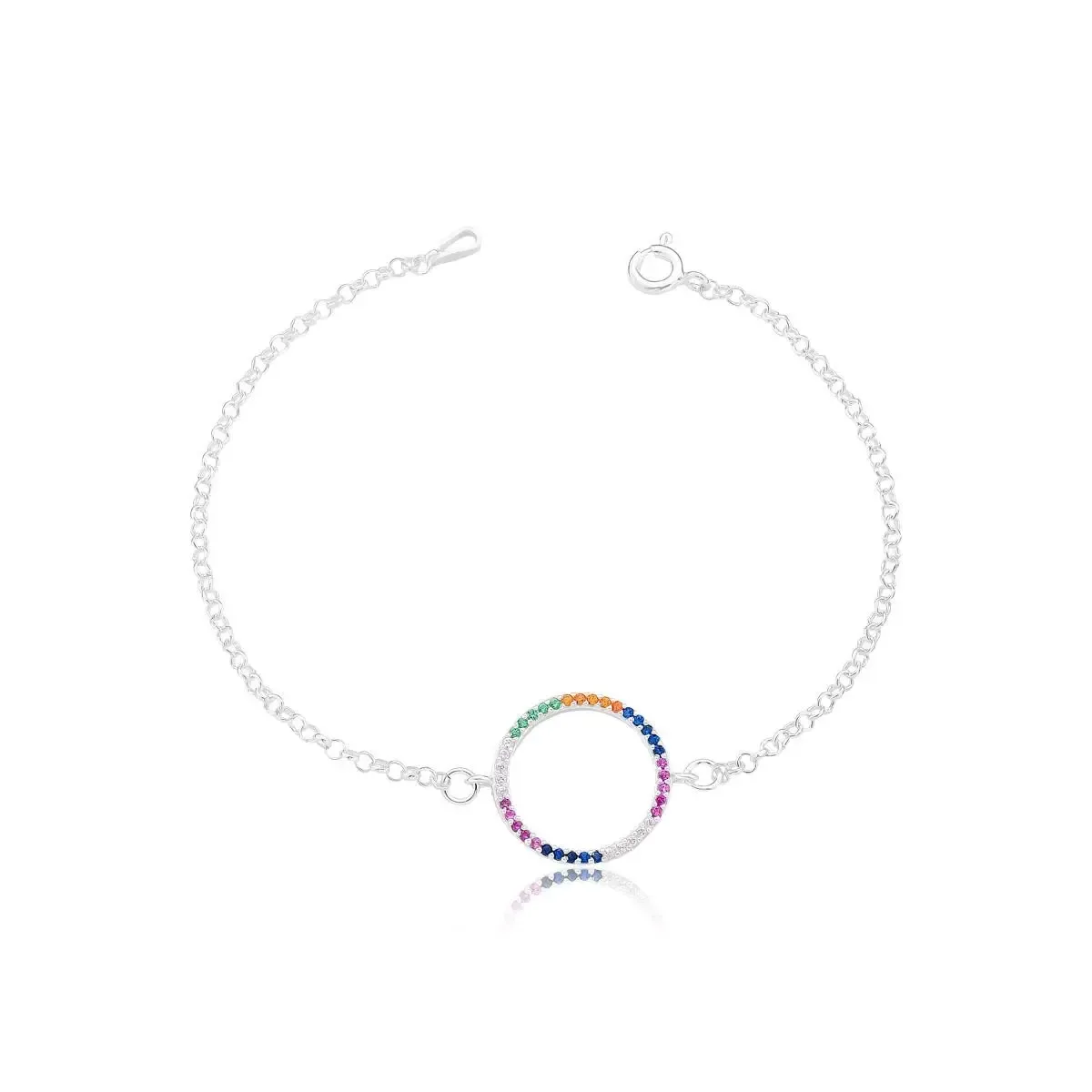 Pulseira Círculo Cravejado Elo Português