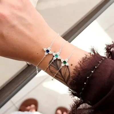Pulseira Trevo Safira — foto 2