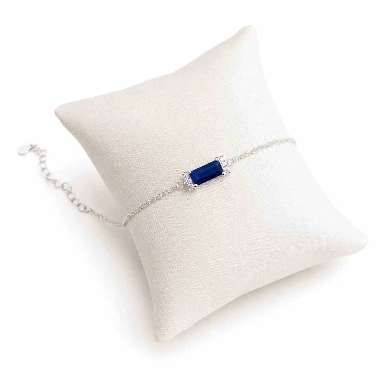 Pulseira Baguete Safira
