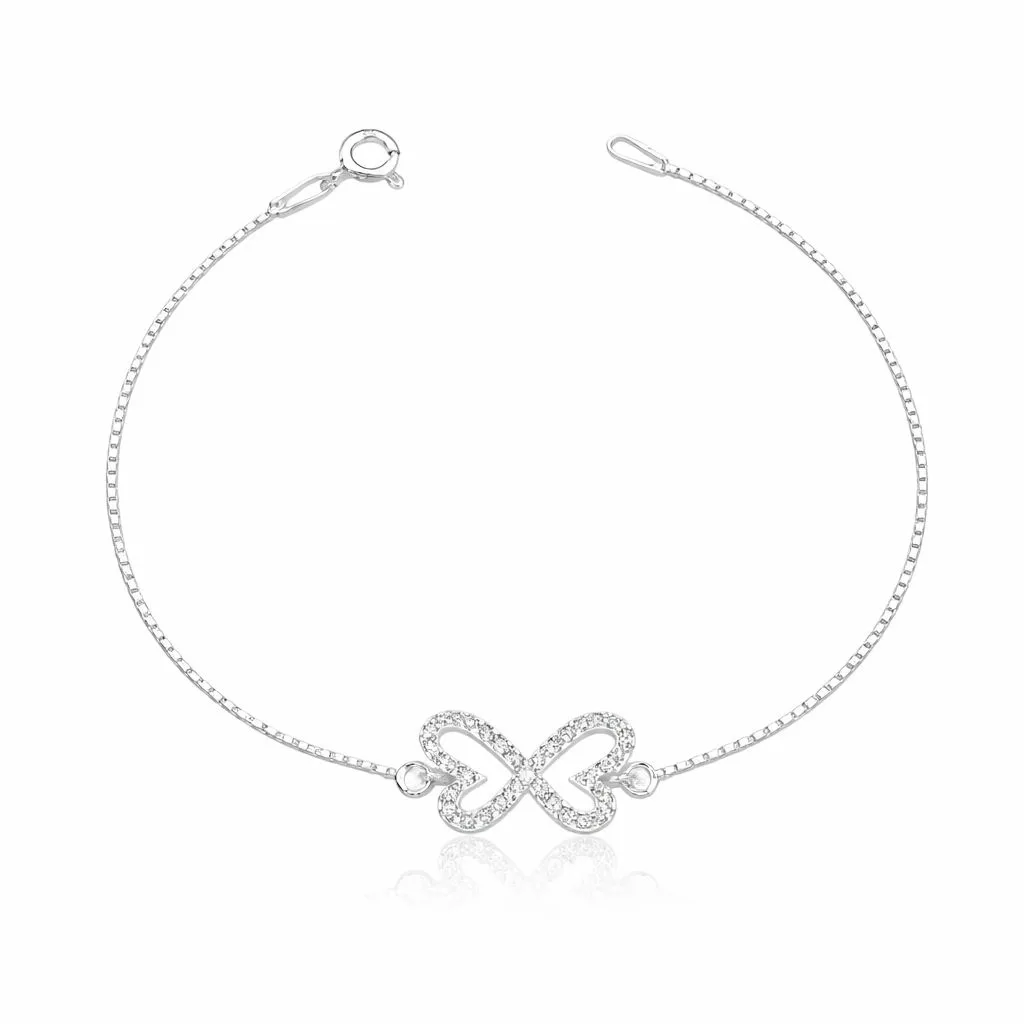 Pulseira Borboleta Cravejado Veneziana