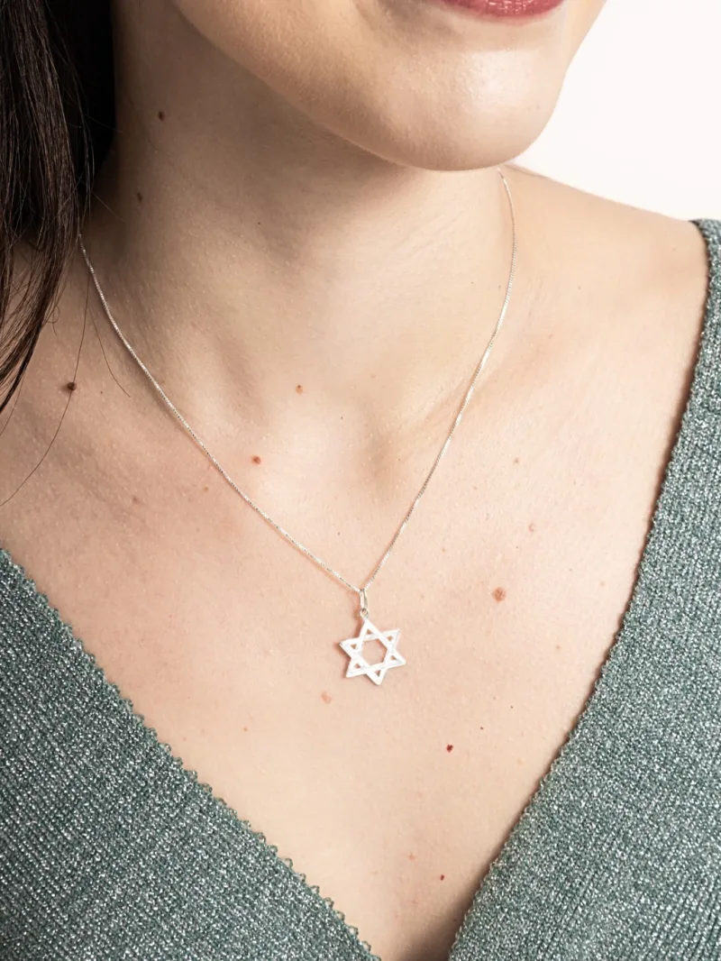 Colar de Prata 925 Estrela de Davi Reforçada