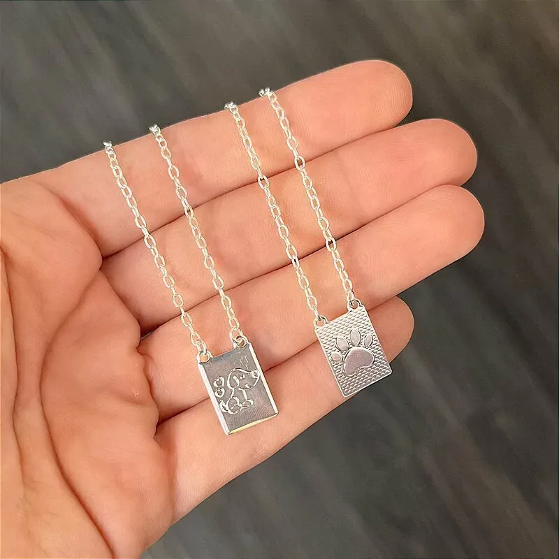 Escapulário de Prata 925 Pet Cachorro