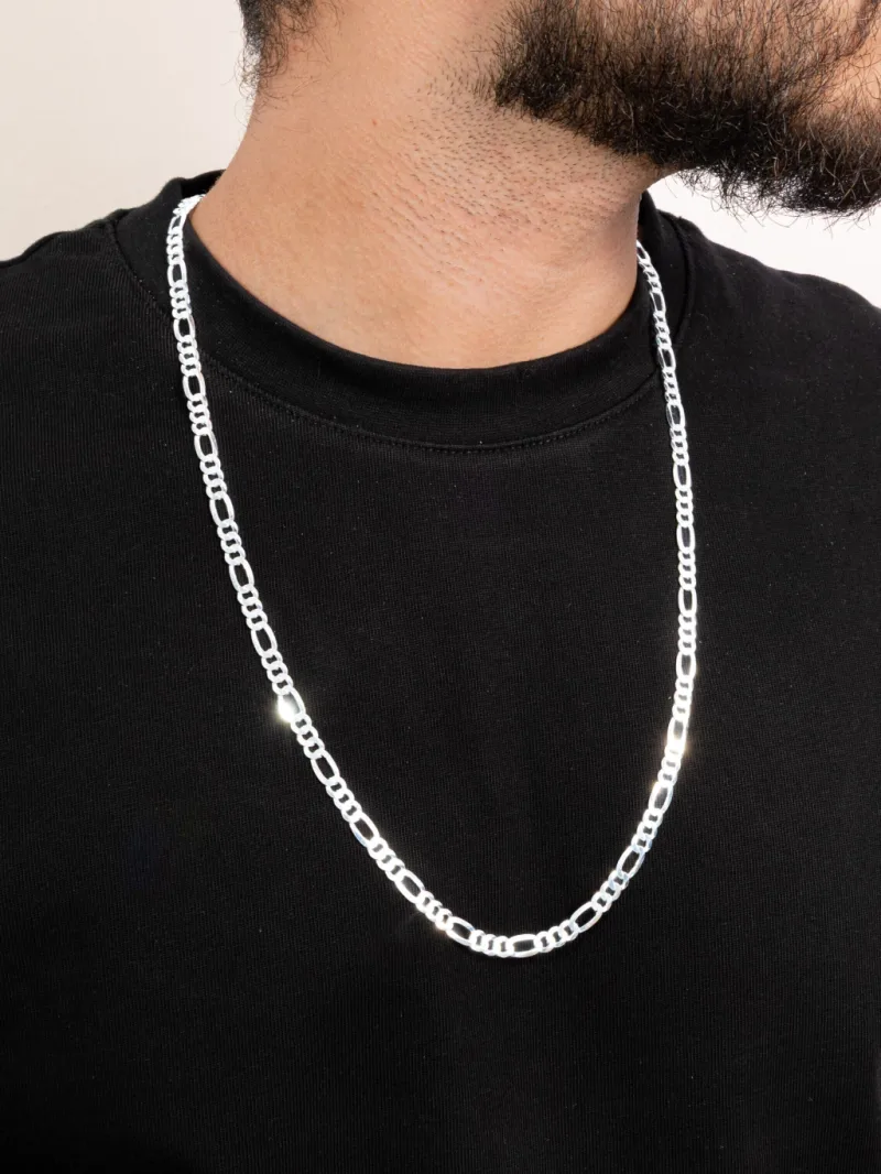 Corrente Masculina de Prata 925 Elos 3x1 6.2mm