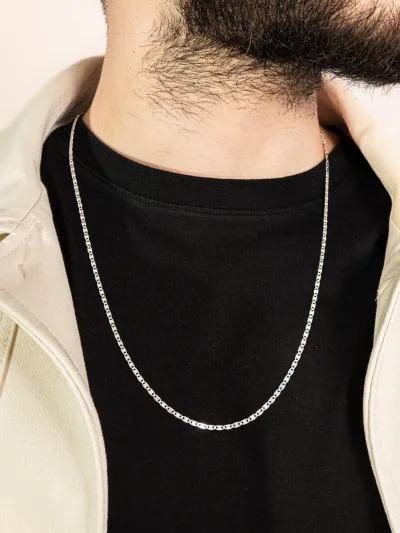 Corrente Masculina de Prata 925 Elos Piastrine 1.5mm 60cm — foto 1