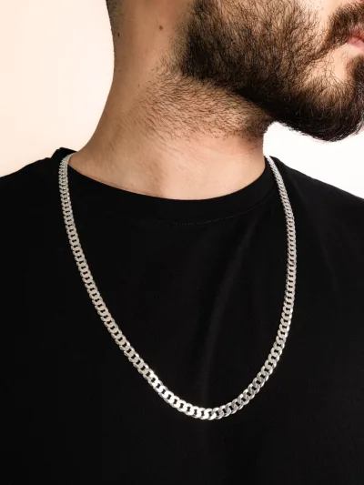 Corrente Masculina de Prata 925 Elos Grumet Super Grossa 6.8mm 70cm — foto 1