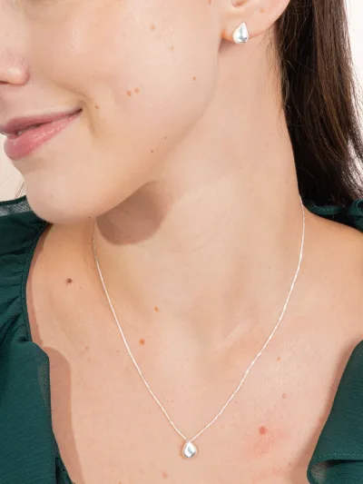 Conjunto de Prata 925 Gota Lisa Pequena — foto 1