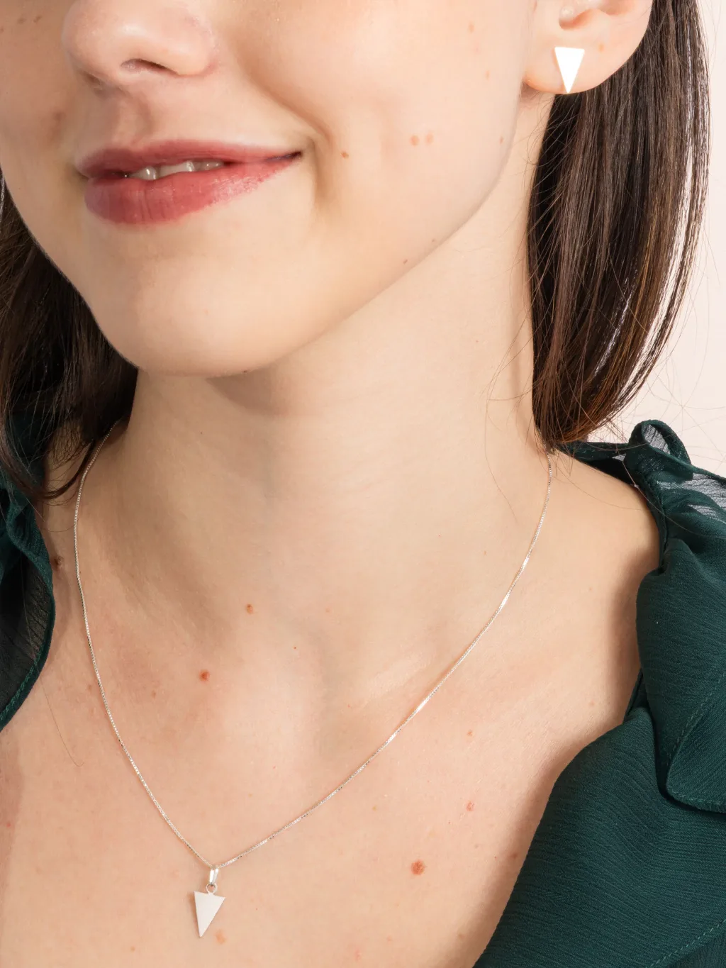 Conjunto de Prata 925 Triângulo