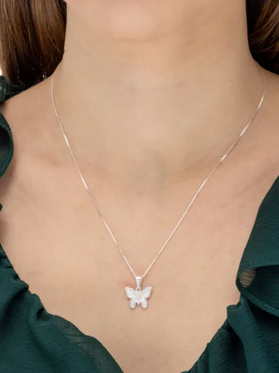 Conjunto de Prata 925 Borboleta Detalhada — foto 2