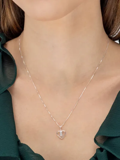 Conjunto de Prata 925 Coração com Pontos Zircônia — foto 3