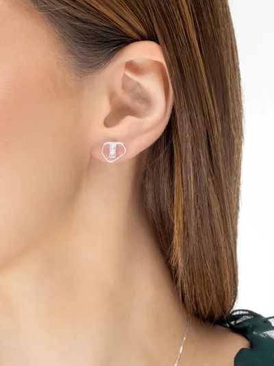 Conjunto de Prata 925 Coração com Pontos Zircônia — foto 2