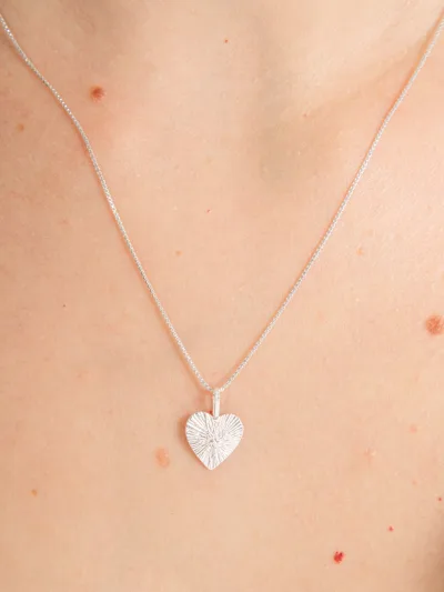 Conjunto de Prata 925 Coração Detalhado — foto 2